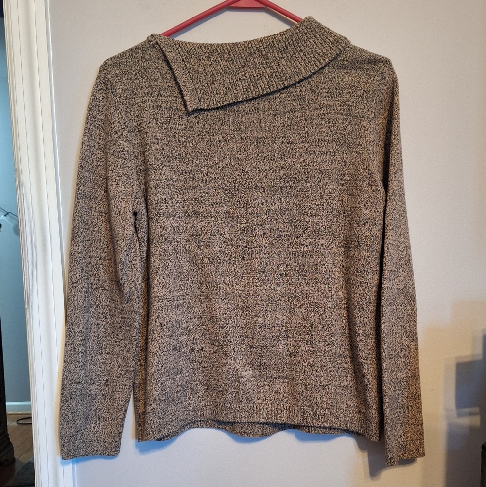 Christopher & Banks Taupe Cowl Neck Sweater - Picture 2 of 10